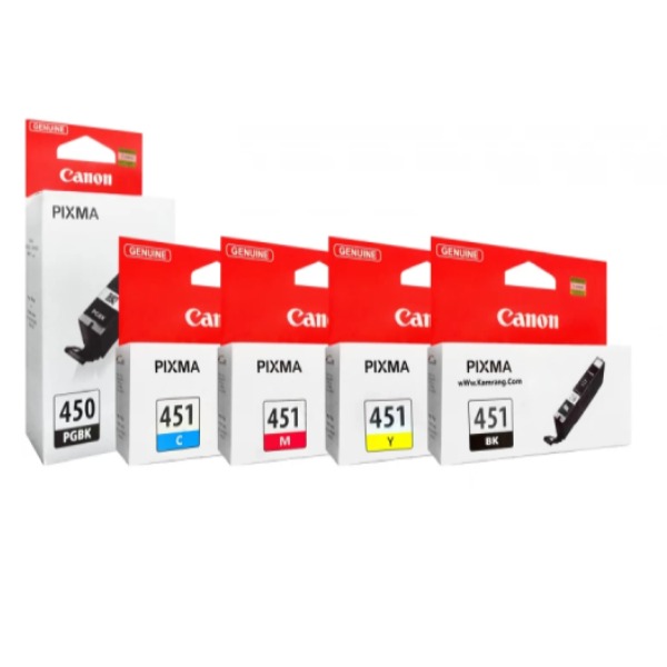 پک کامل کارتریج کانن مدل 451-450 بسته 5 عددی